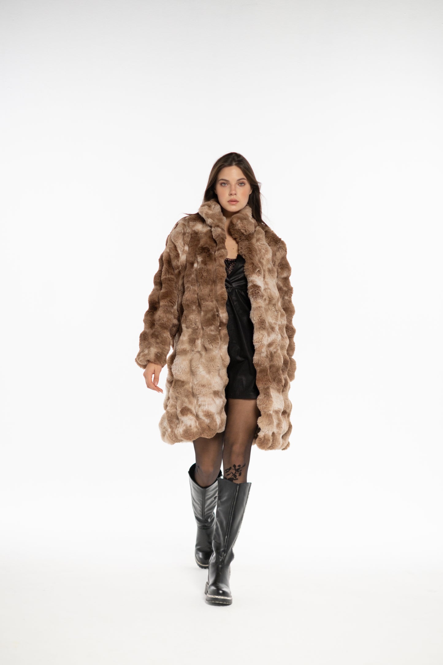 Cloud Camel-Brown Fur Coat