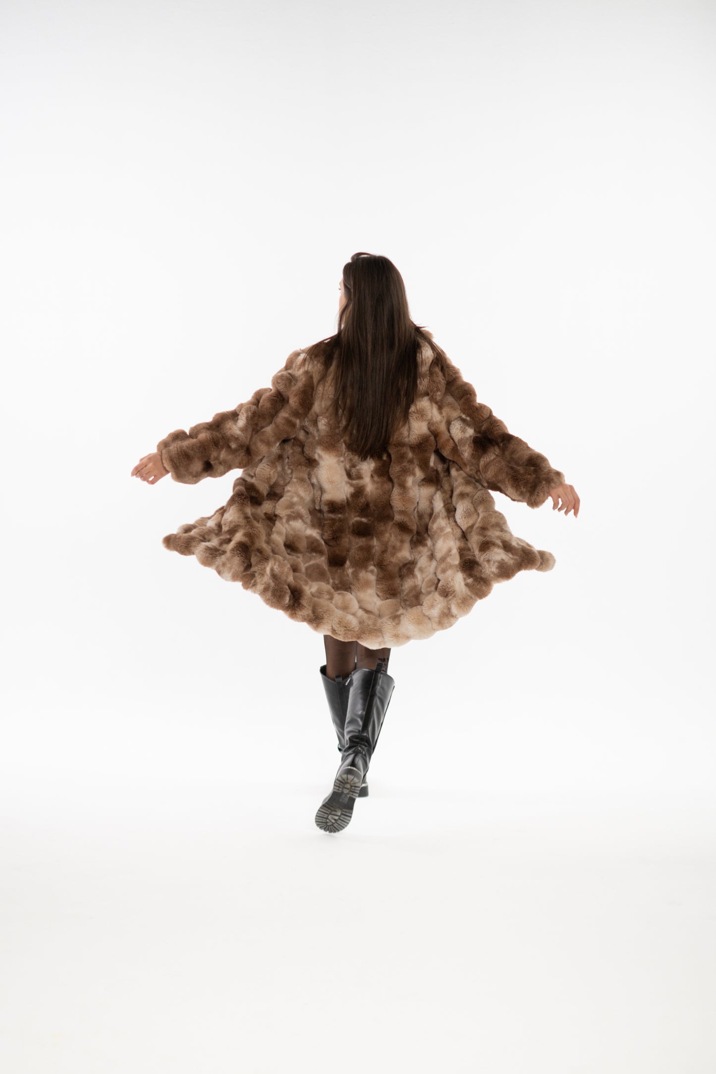 Cloud Camel-Brown Fur Coat