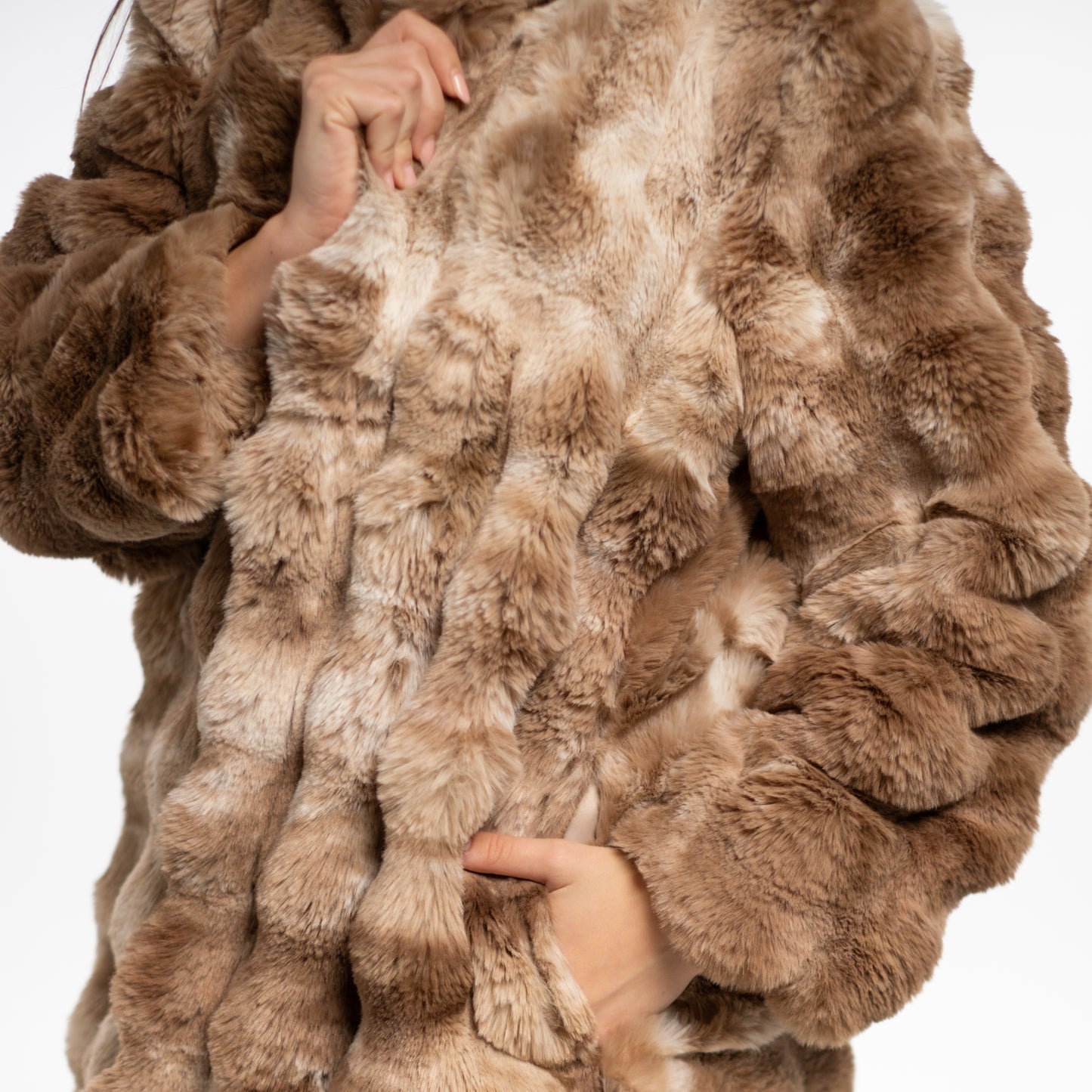 Cloud Camel-Brown Fur Coat