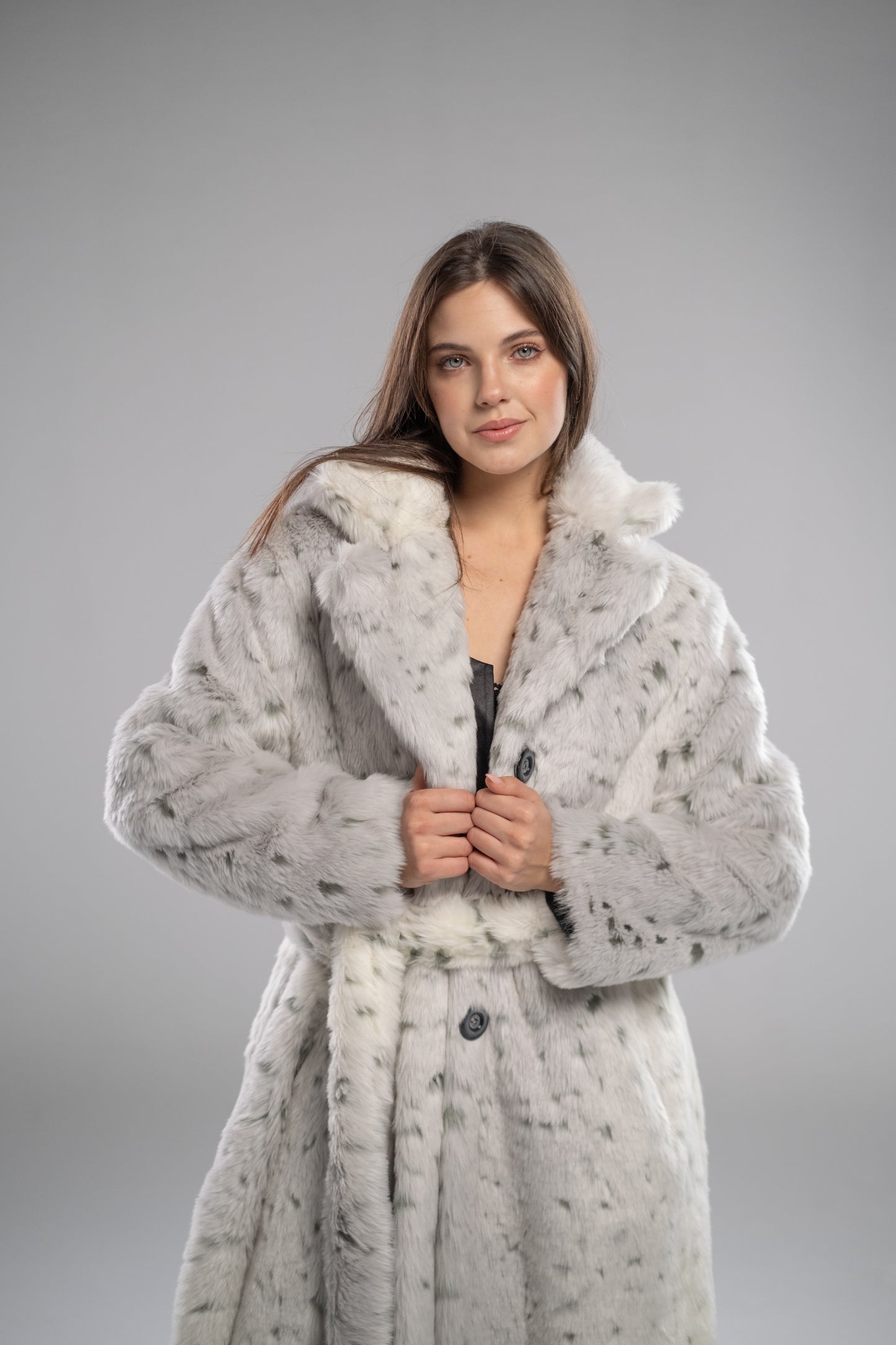 Tiger Black & White Fur Coat