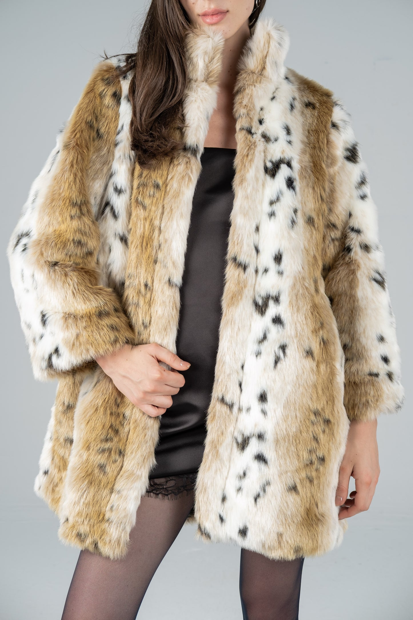LYNX PATTERN FUR COAT