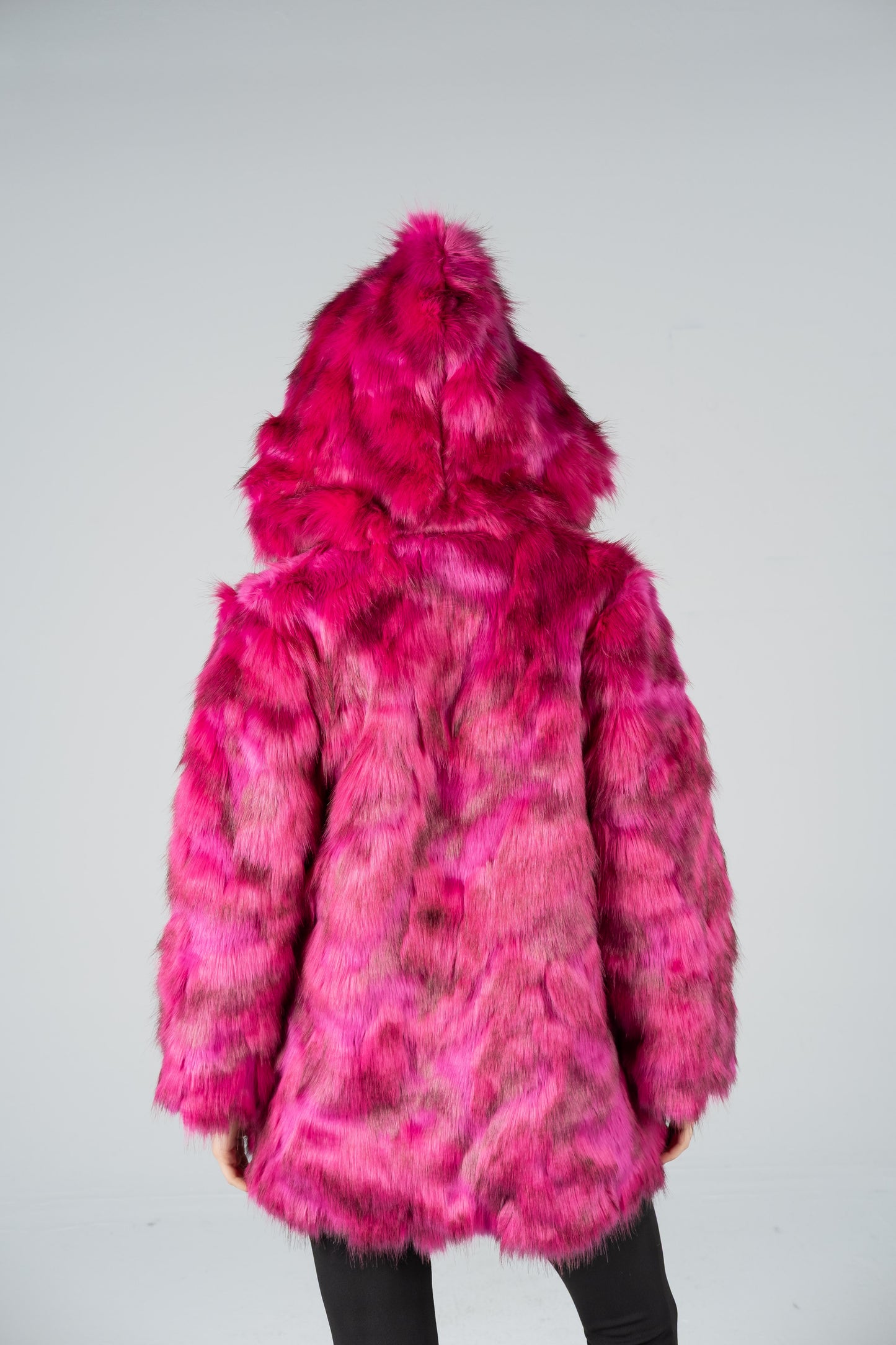 SHAGGY HOT PINK FUR JACKET