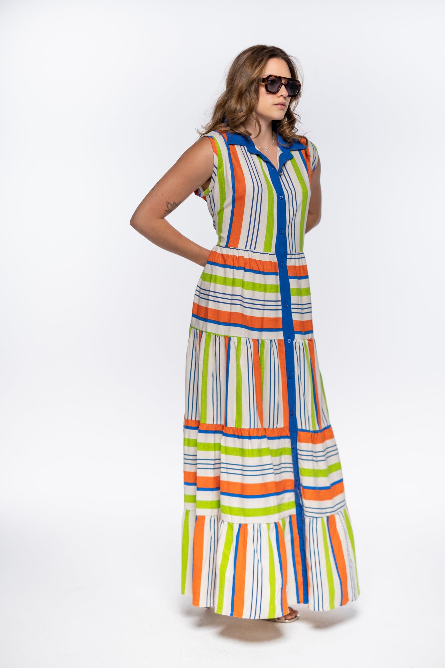 CARNIVAL STRIPE DRESS
