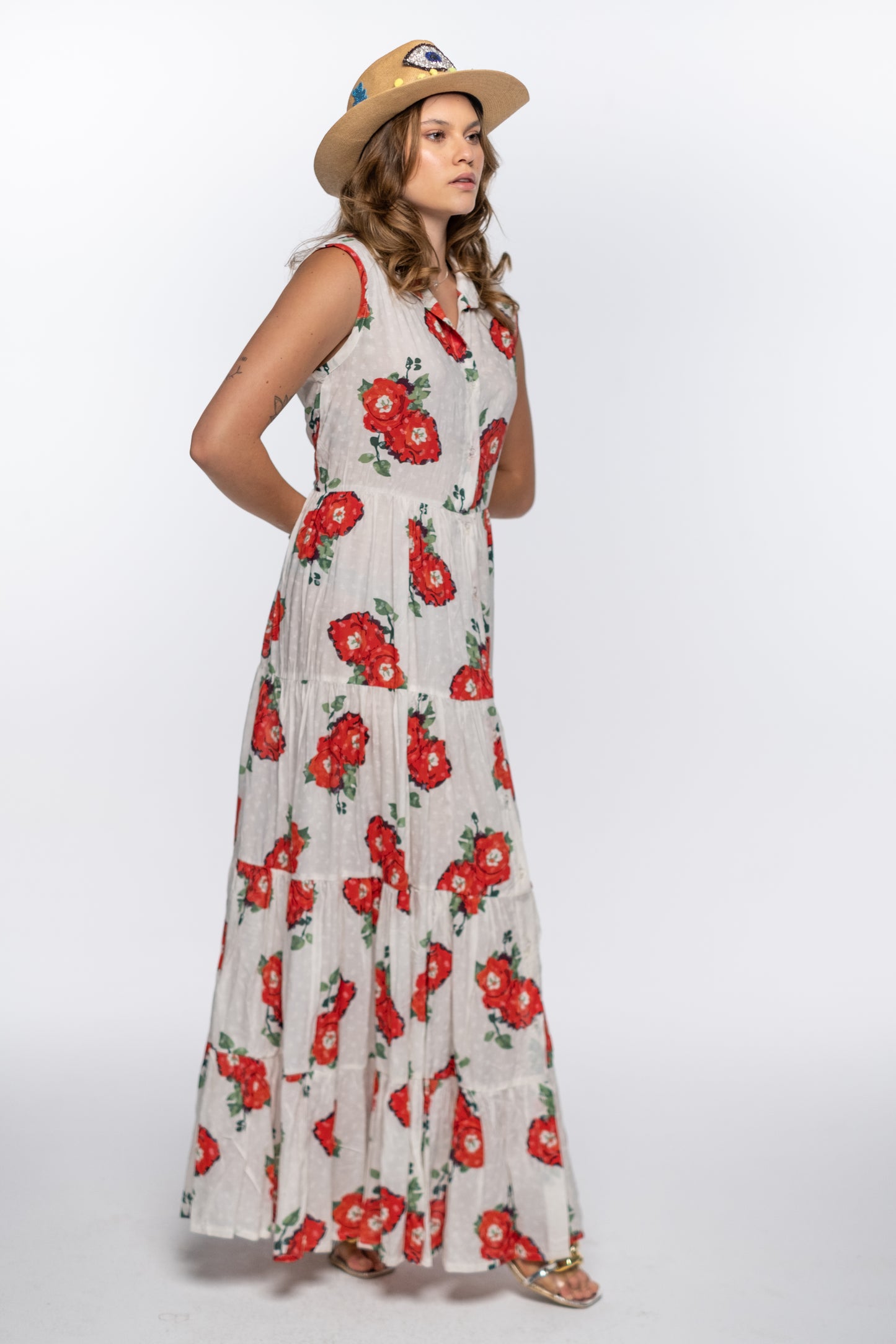 CARMINE BLOOM DRESS