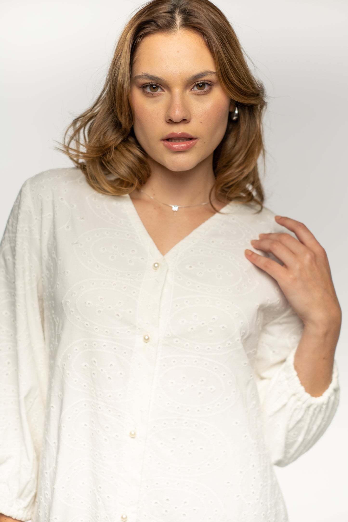 IVORY BREEZE SHIRT DRESS