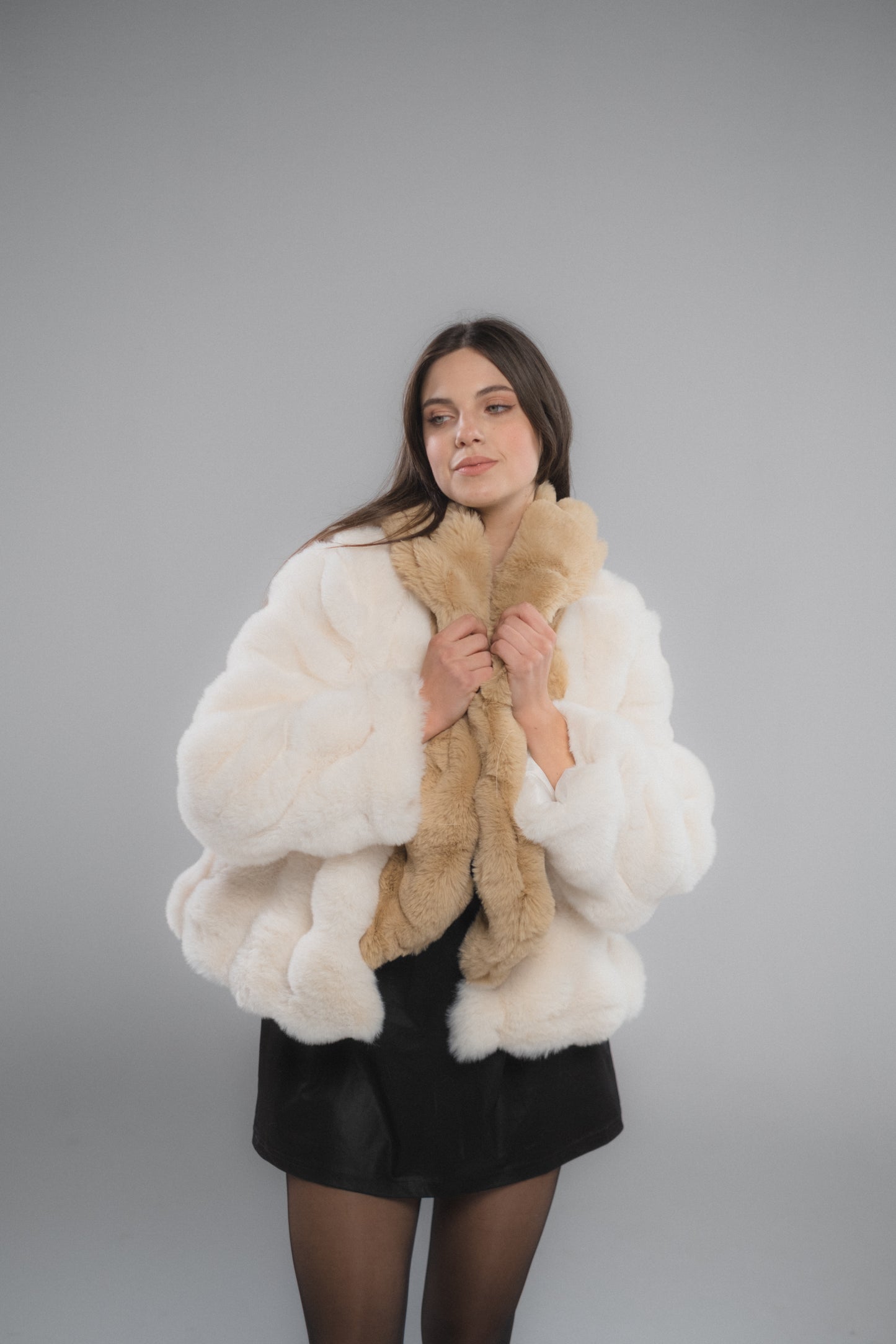 Short Cloud Fur Jacket