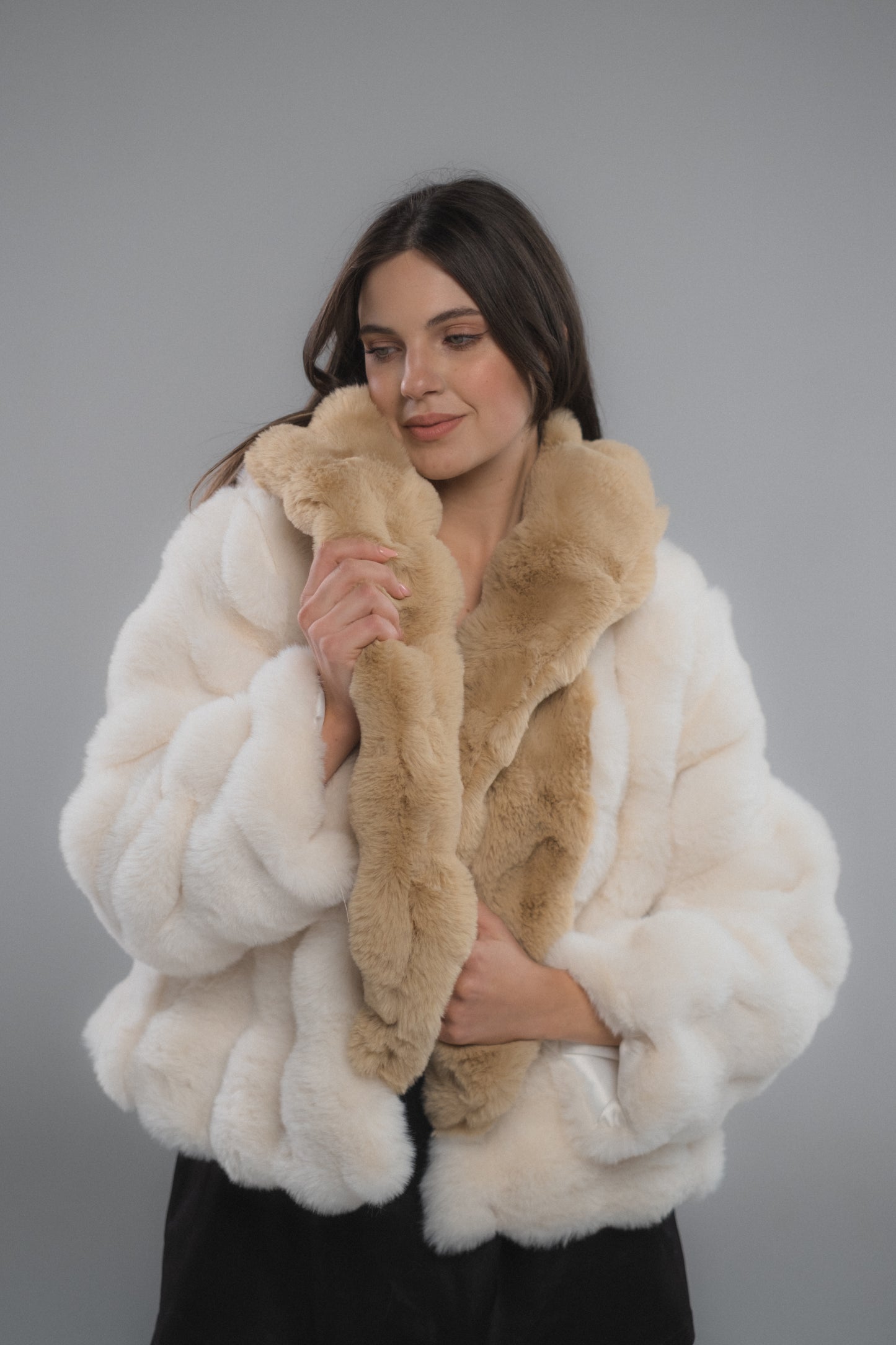 Short Cloud Fur Jacket