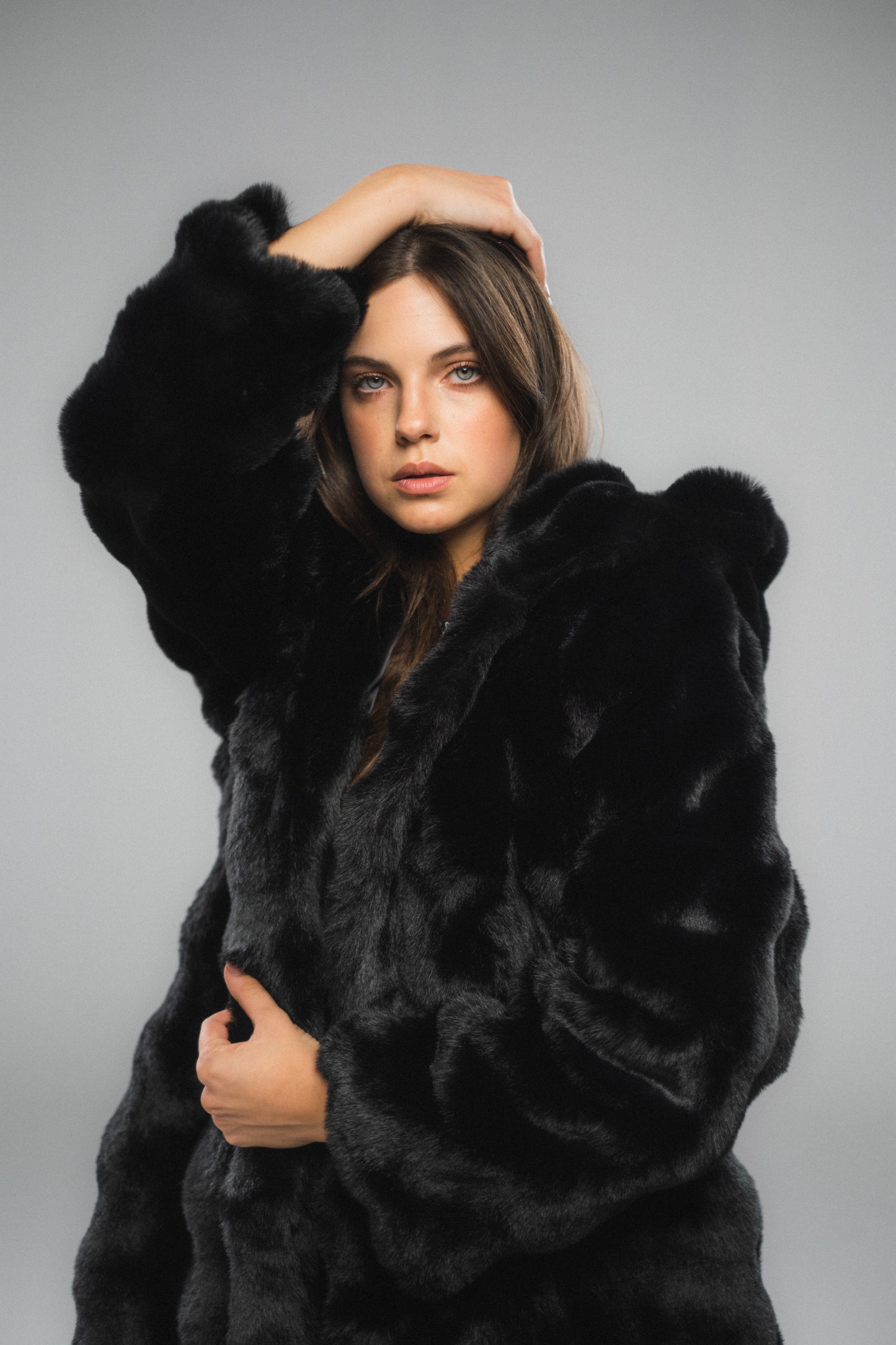Black Cloud Fur Coat