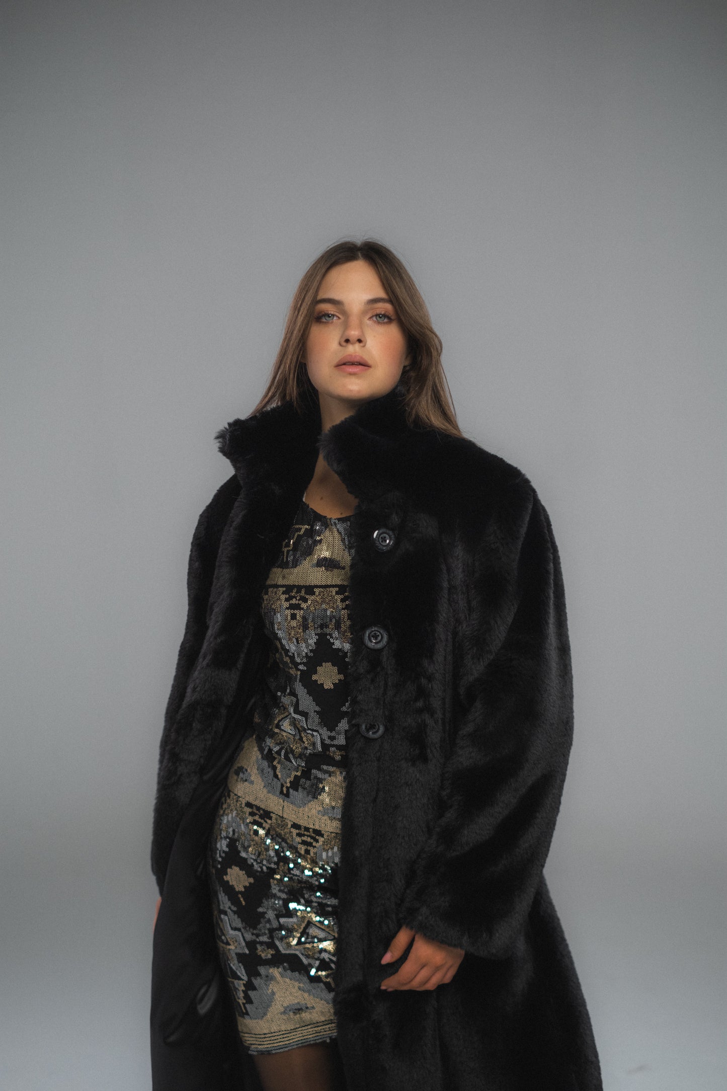 Plain Fur Coat