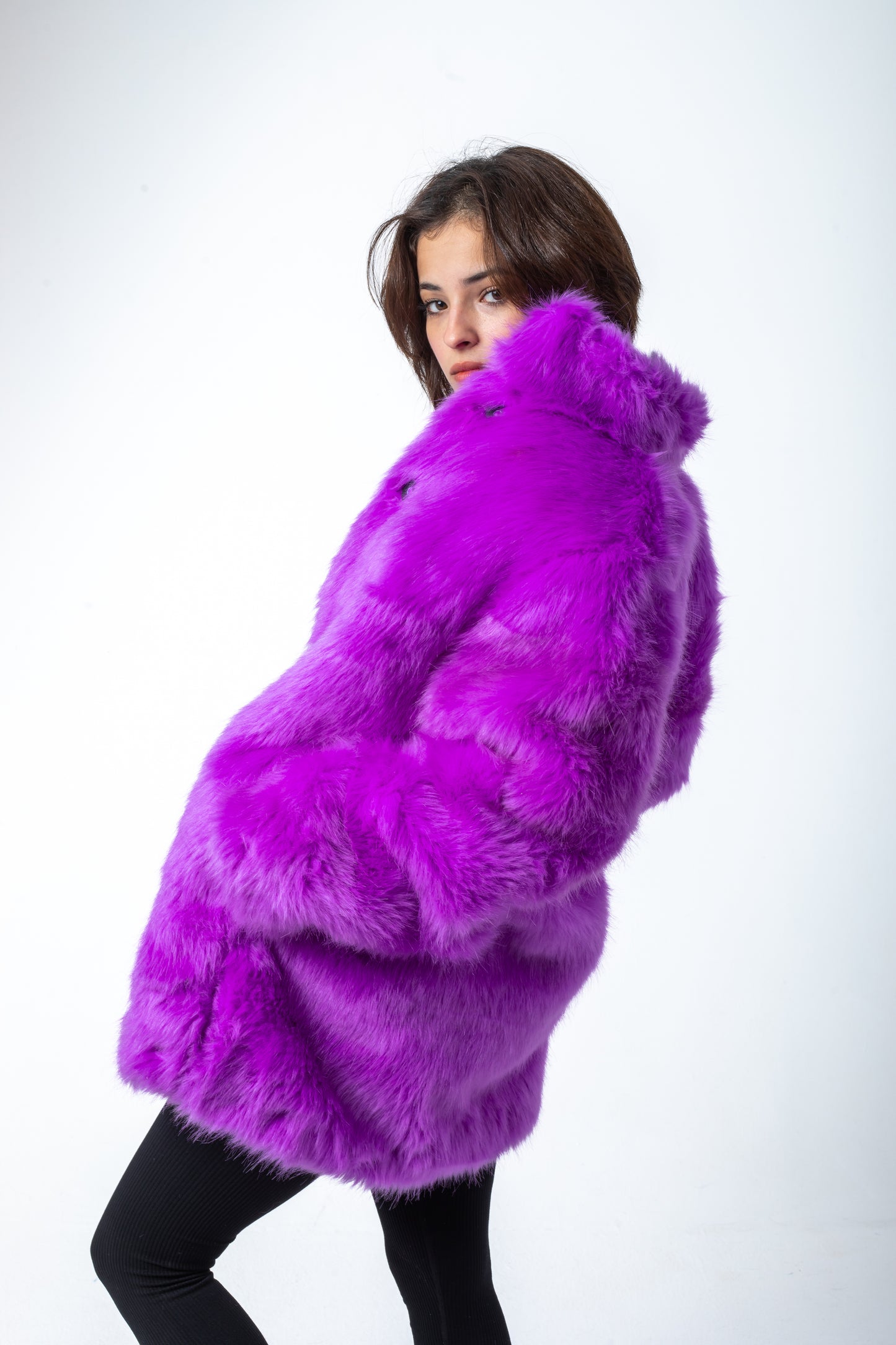 Purple Fur Jacket