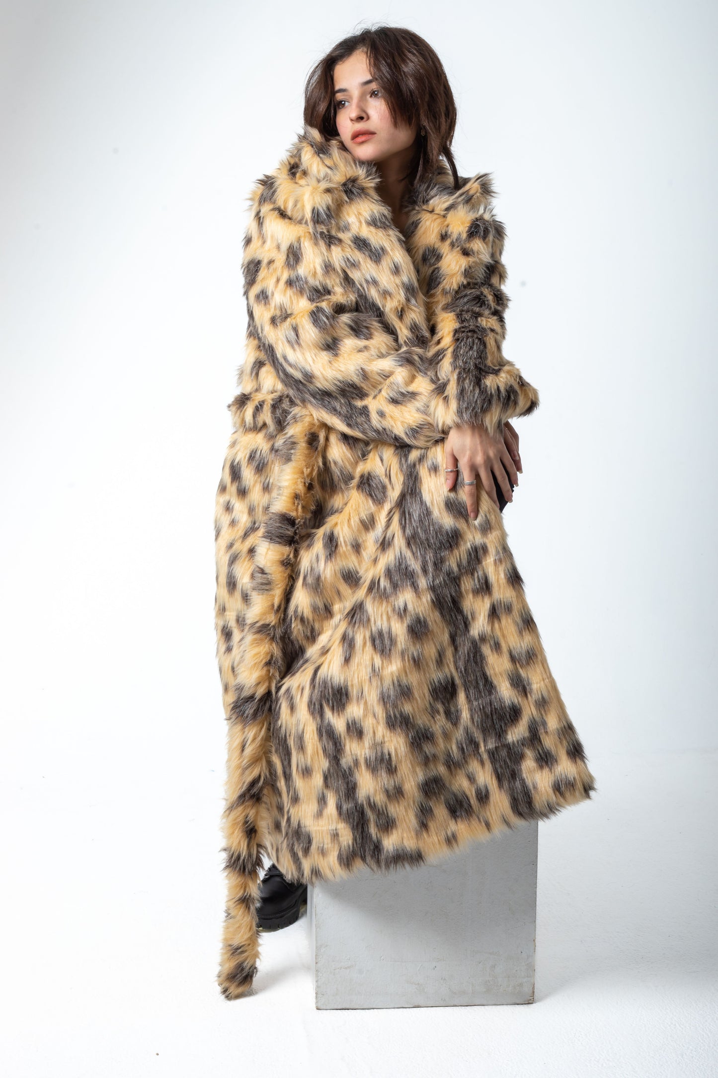 Tiger-Like Long Fur Coat