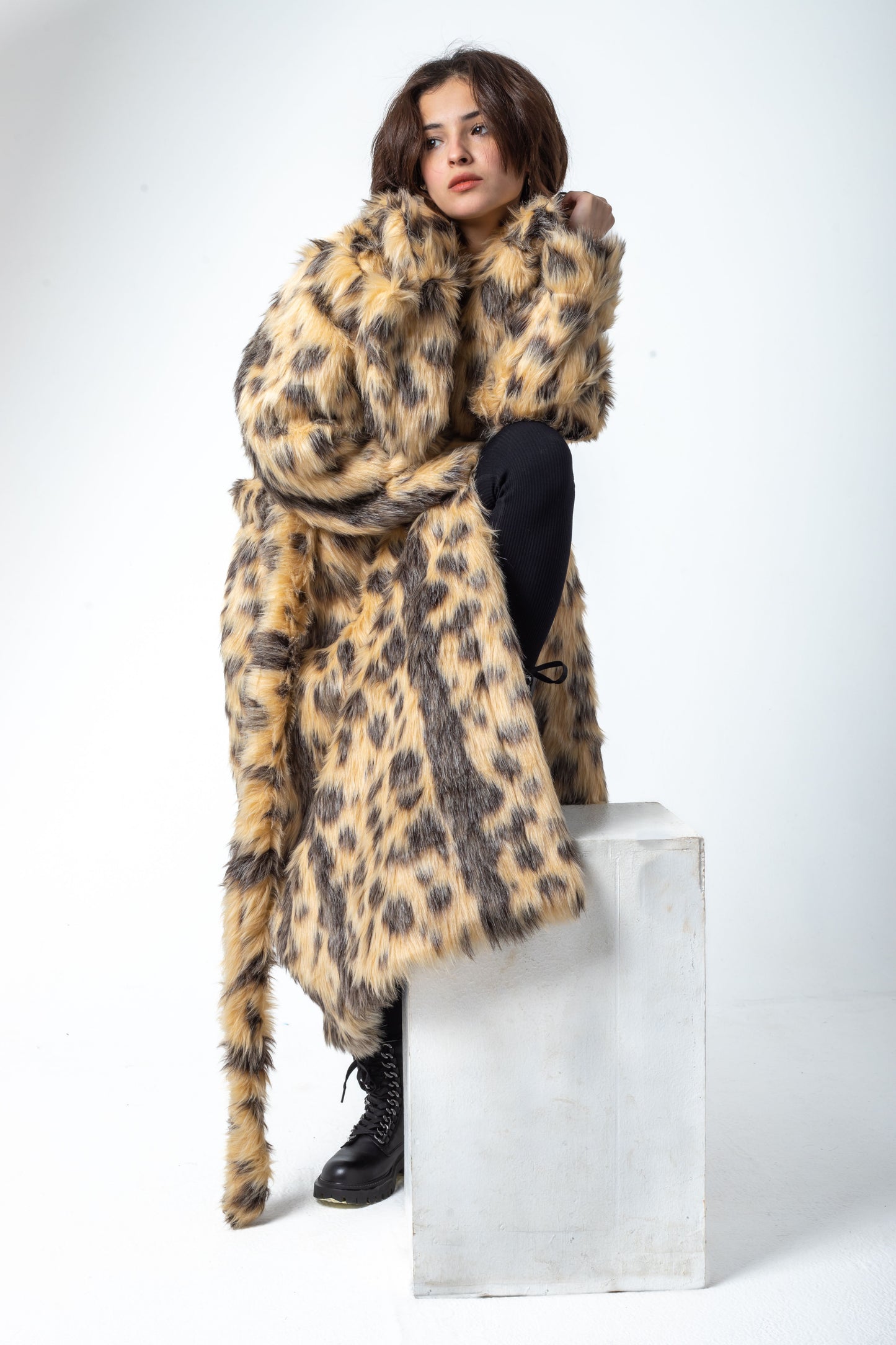 Tiger-Like Long Fur Coat