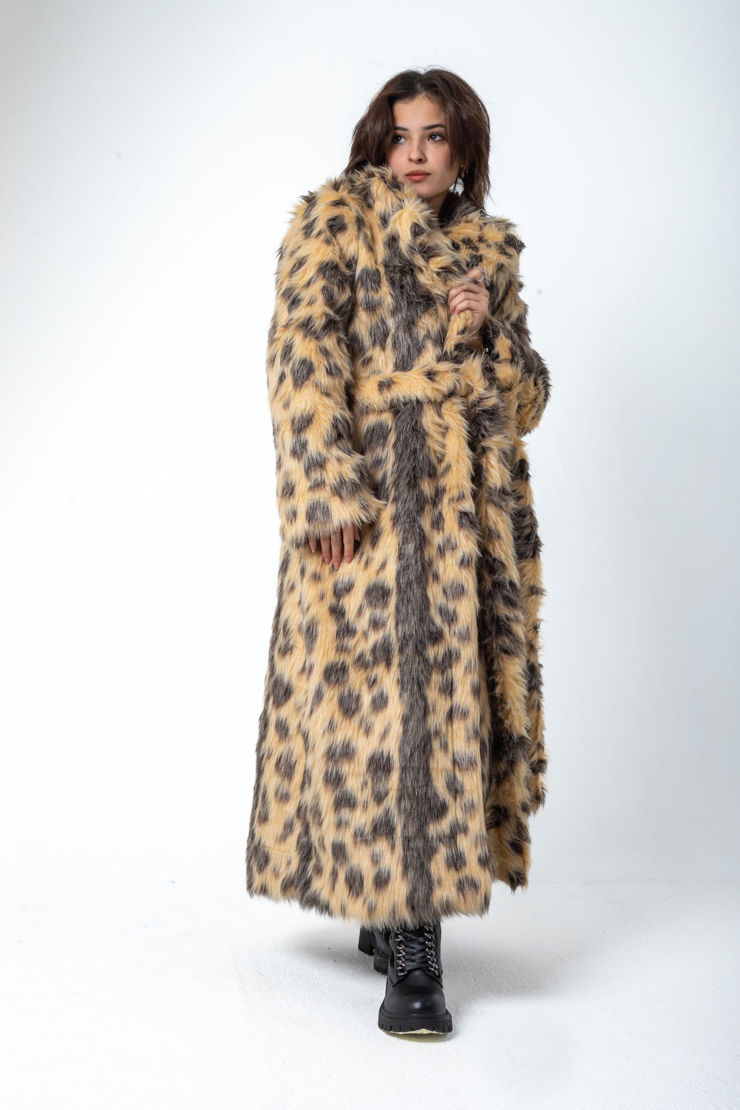 Tiger-Like Long Fur Coat