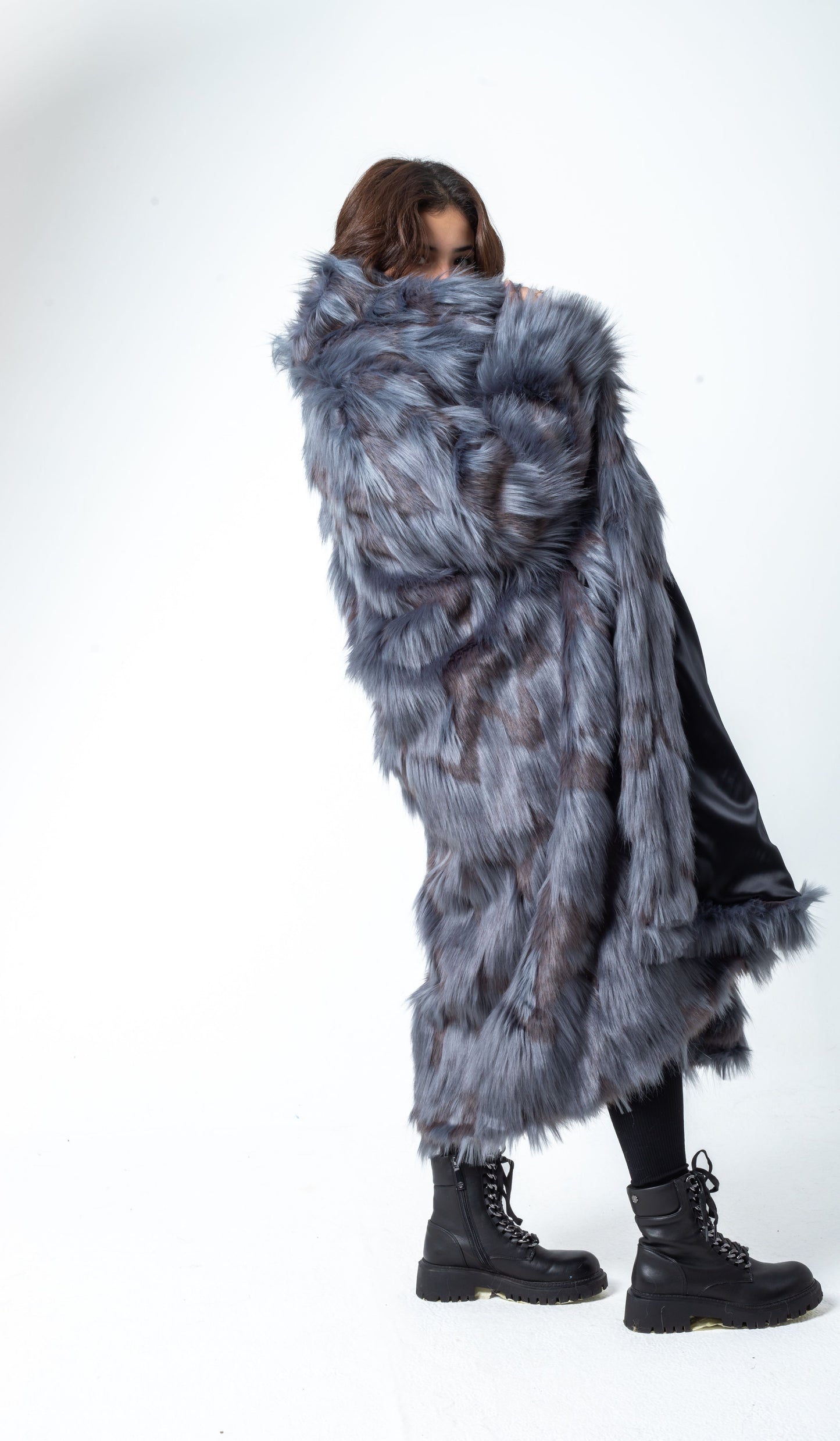 Blue-Grey Fur Coat