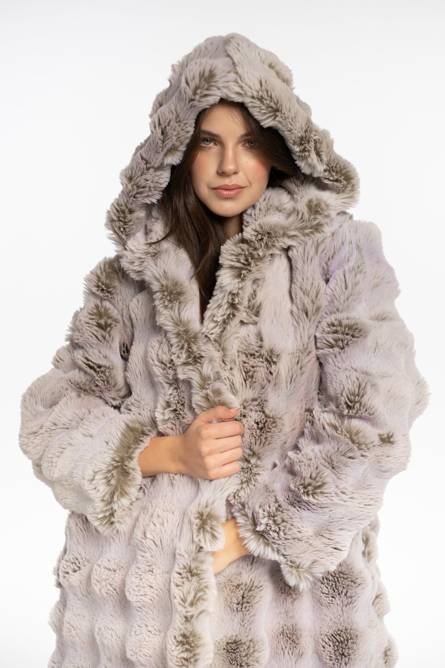 Cloud Grey Fur Coat