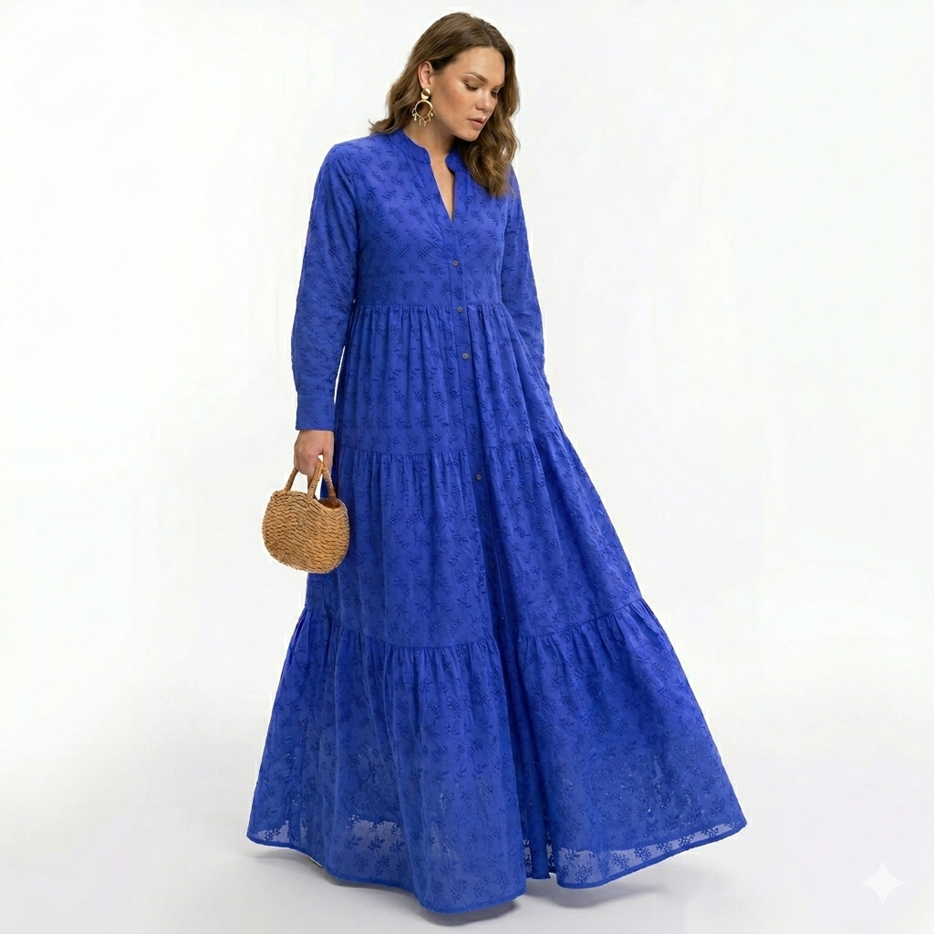 AZURE BLOOM MAXI DRESS