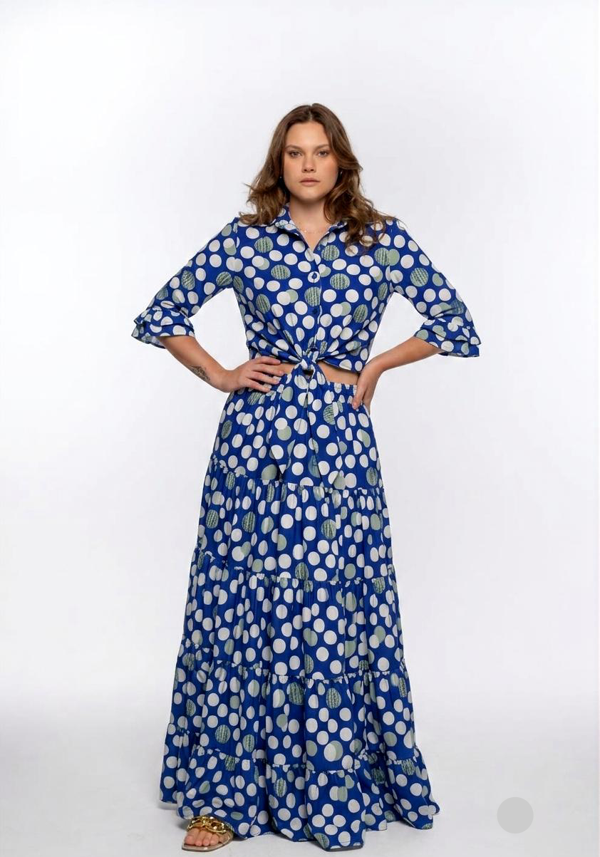 AZURE POLKA DOT SET
