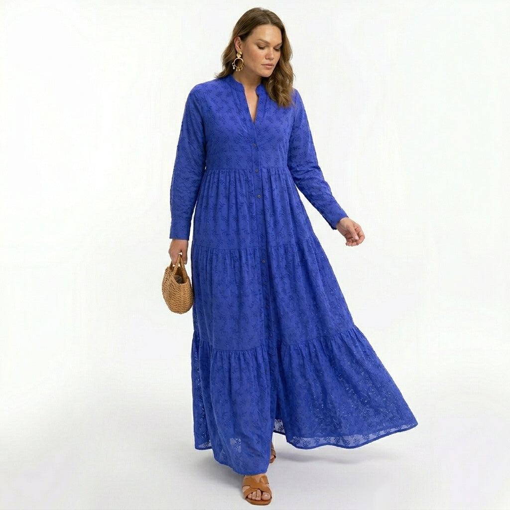 AZURE BLOOM MAXI DRESS