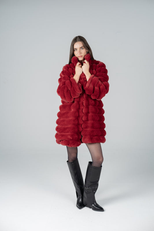 WINE FLAME COAT