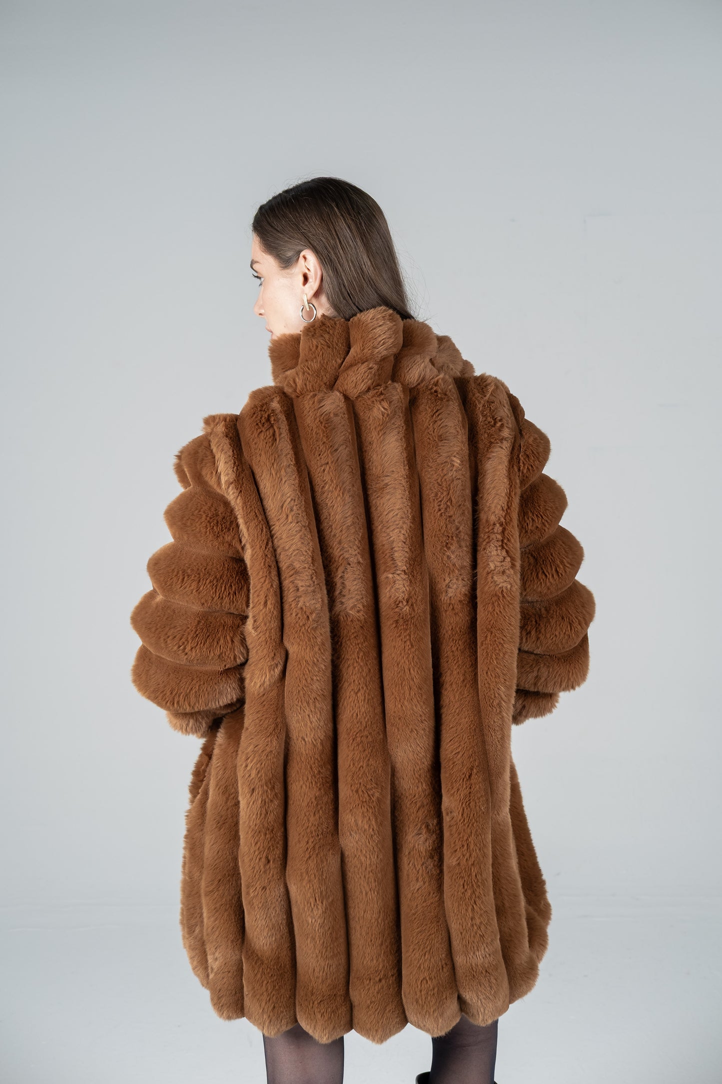 BROWN CLOUD FUR COAT