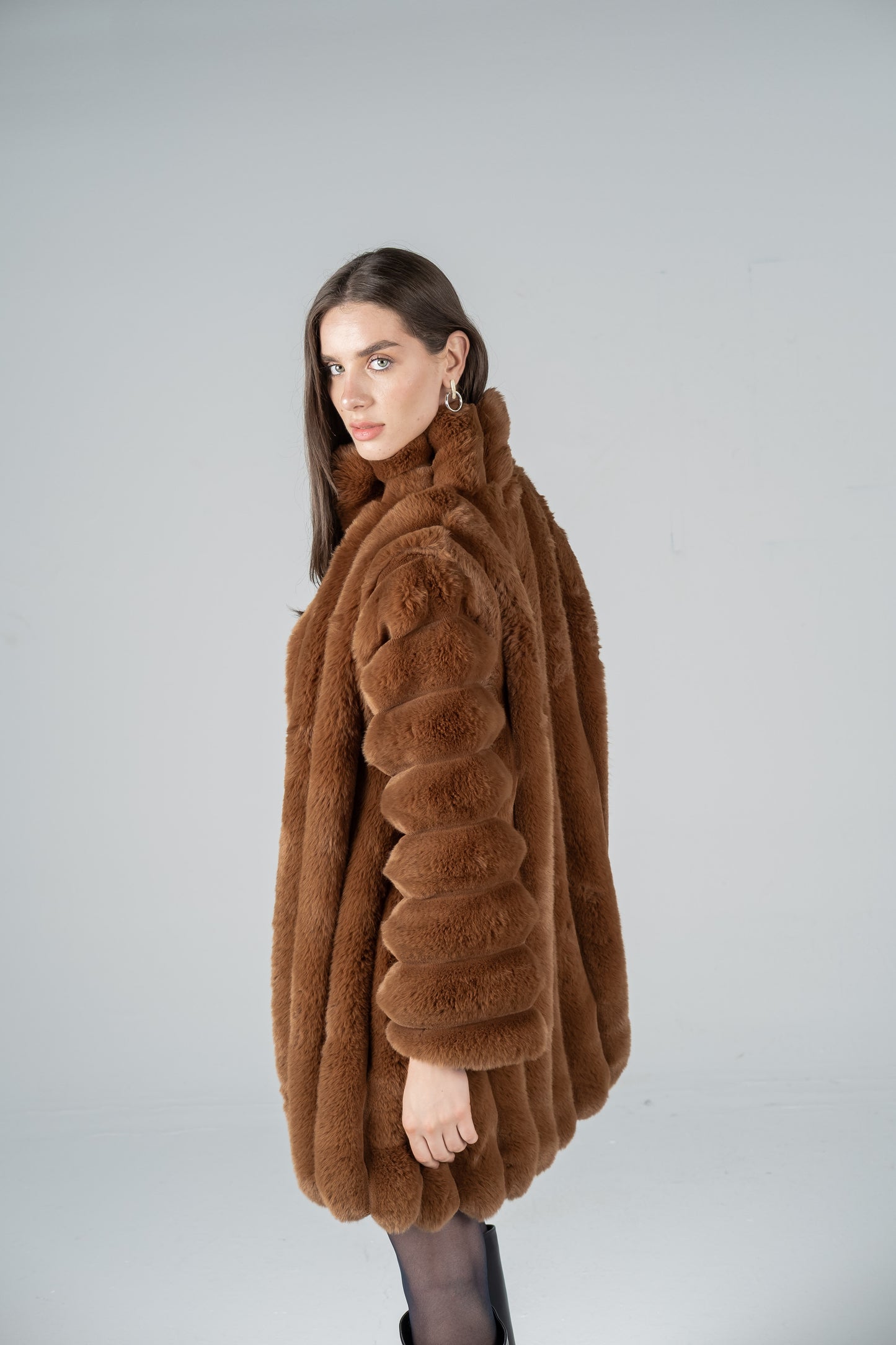 BROWN CLOUD FUR COAT