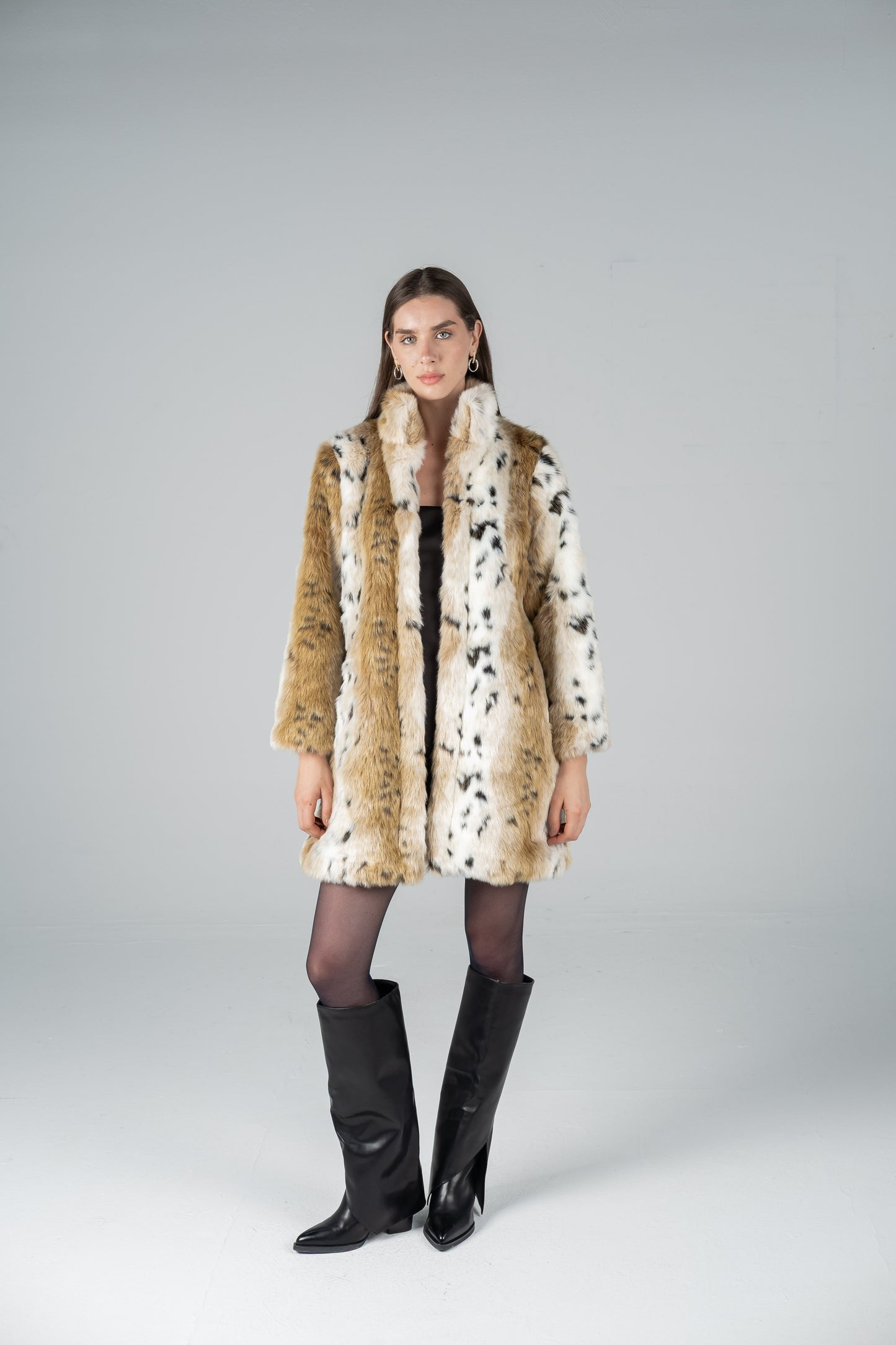 LYNX PATTERN FUR COAT