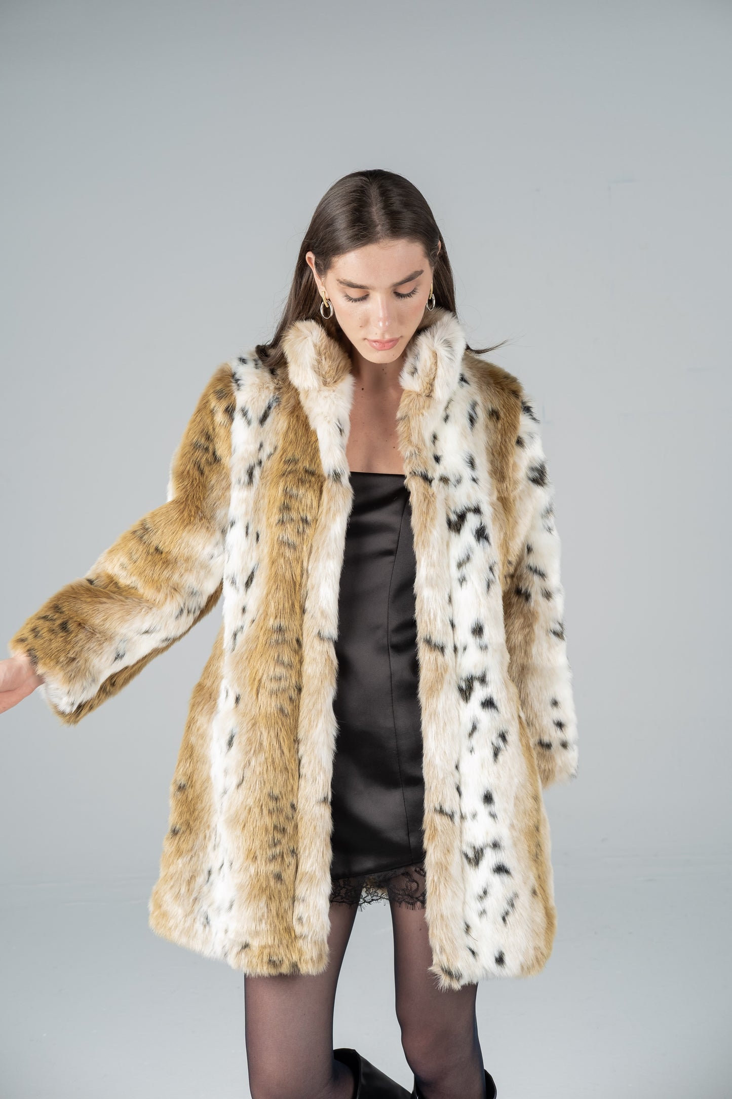 LYNX PATTERN FUR COAT