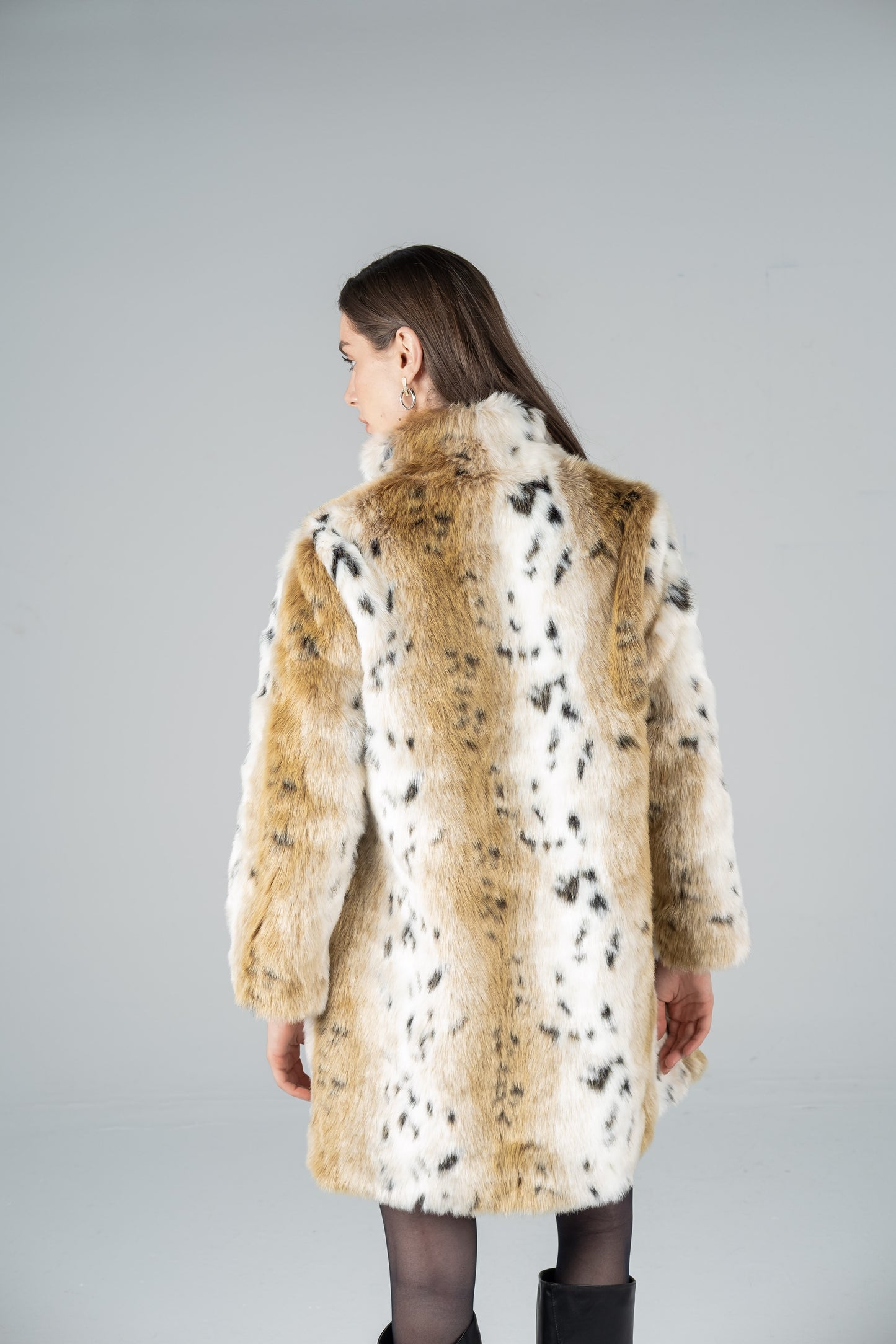 LYNX PATTERN FUR COAT