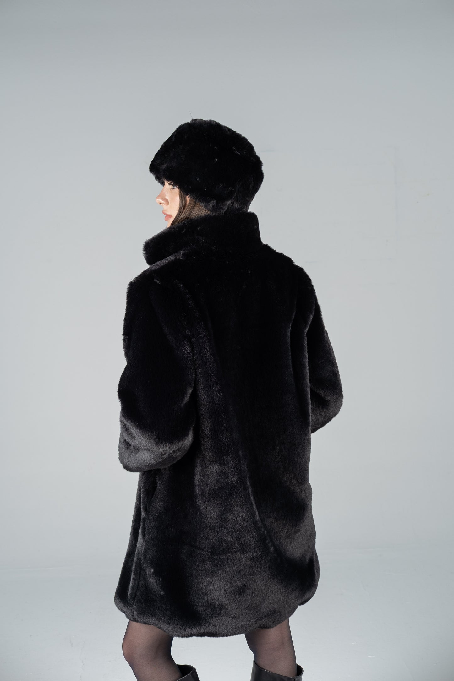 BLACK LUXE MINI COAT