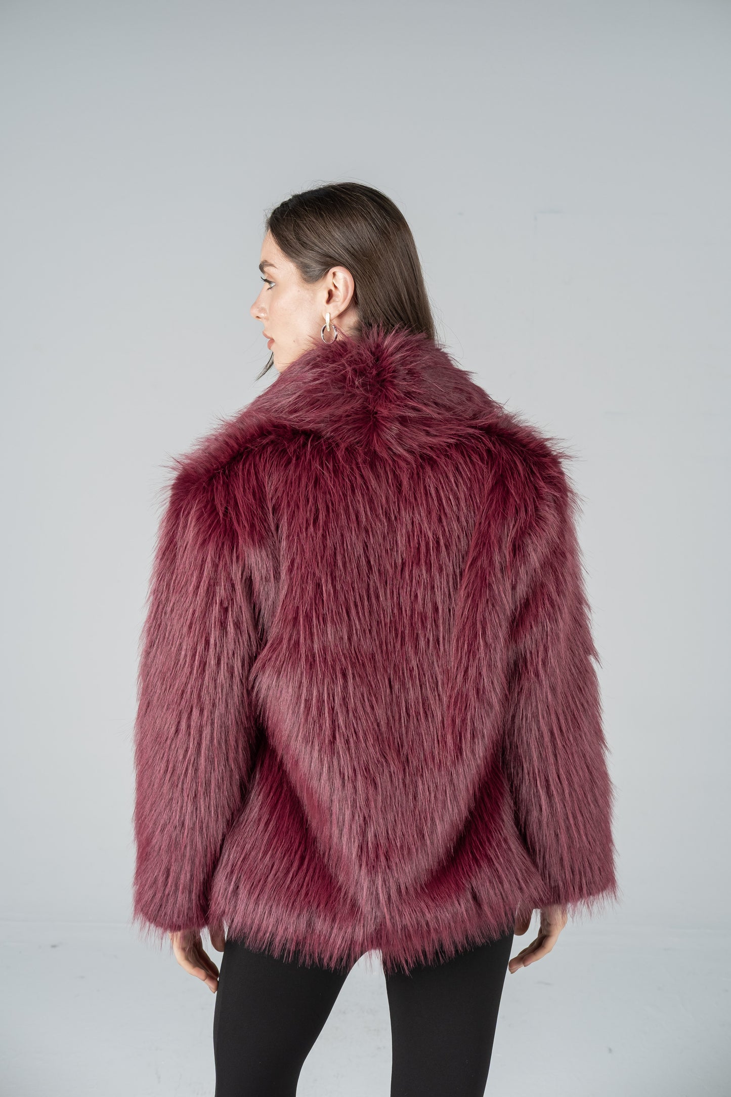 CROPPED SHAGGY FUR JACKET