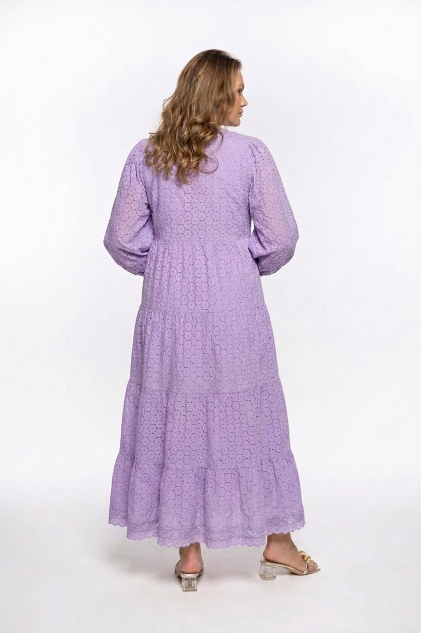 VIOLET BREEZE EYELET MAXI DRESS