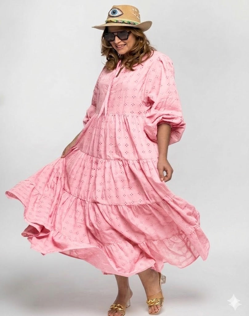 SKY BLOOM EYELET DRESS – The Dress Boutique