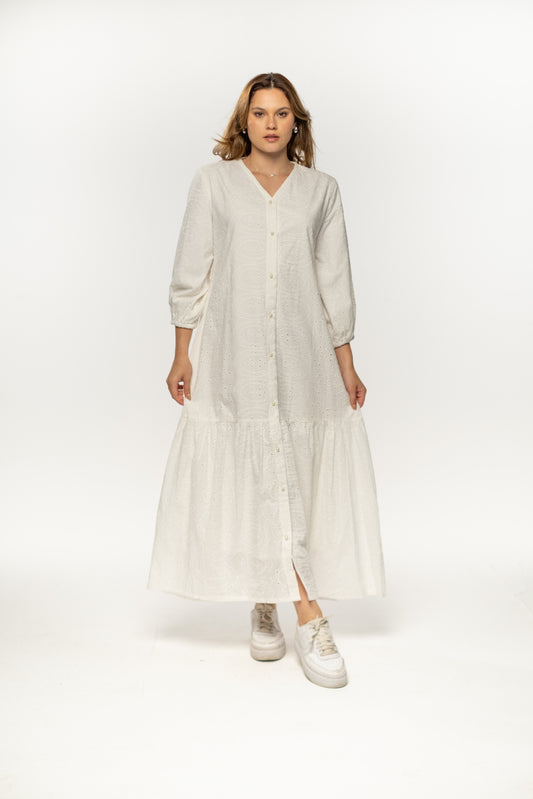 IVORY BREEZE SHIRT DRESS