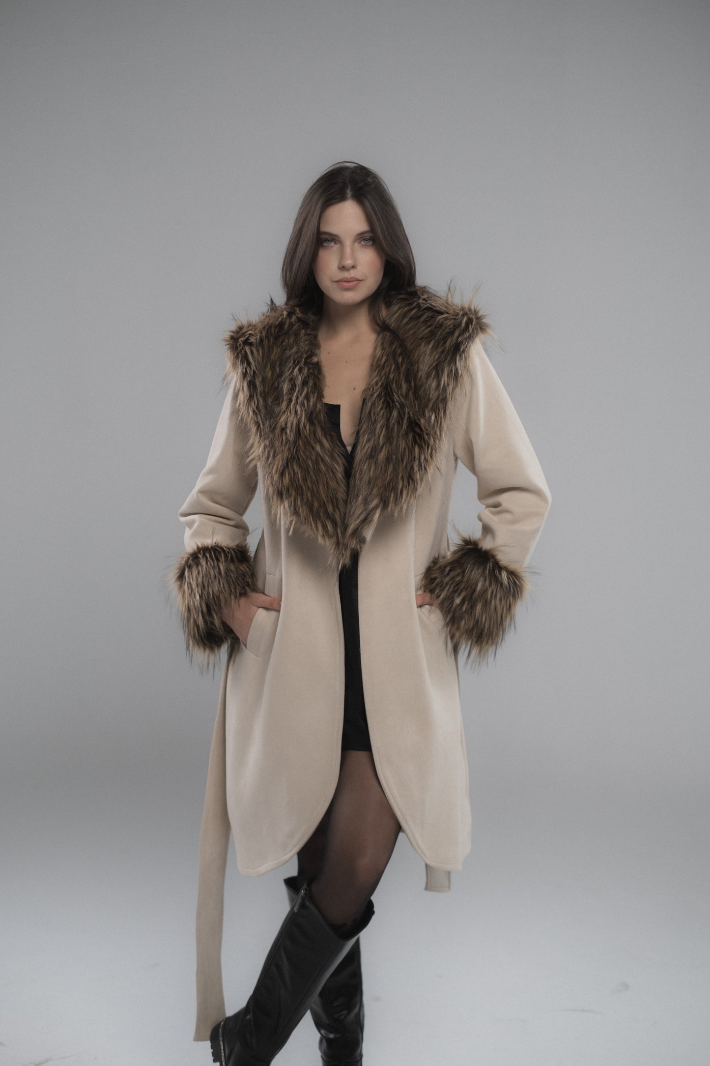 Beige Shamwah Coat