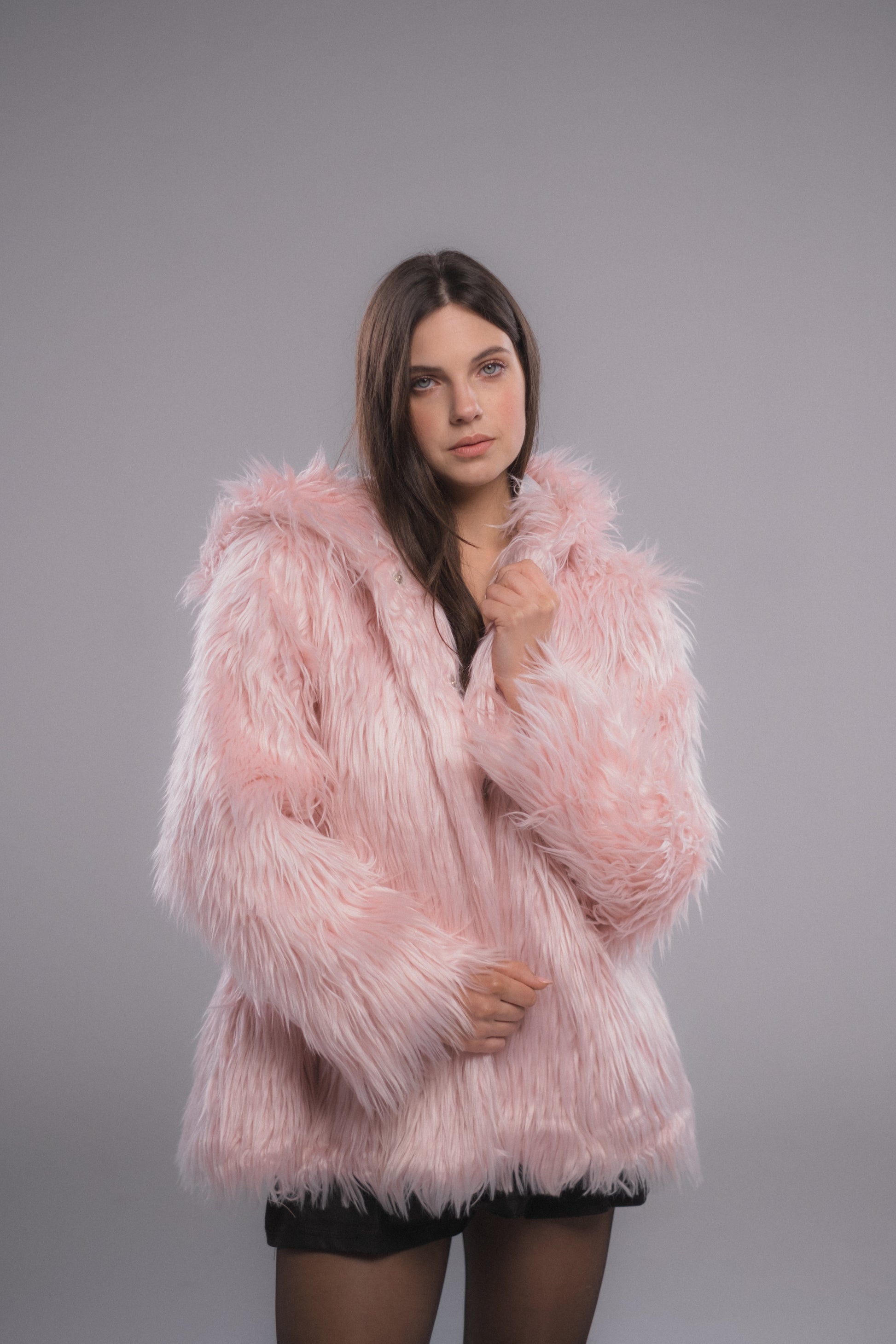 short dress with fur coat Holiday Style: Sparkly Party Dresses + Faux Fur
