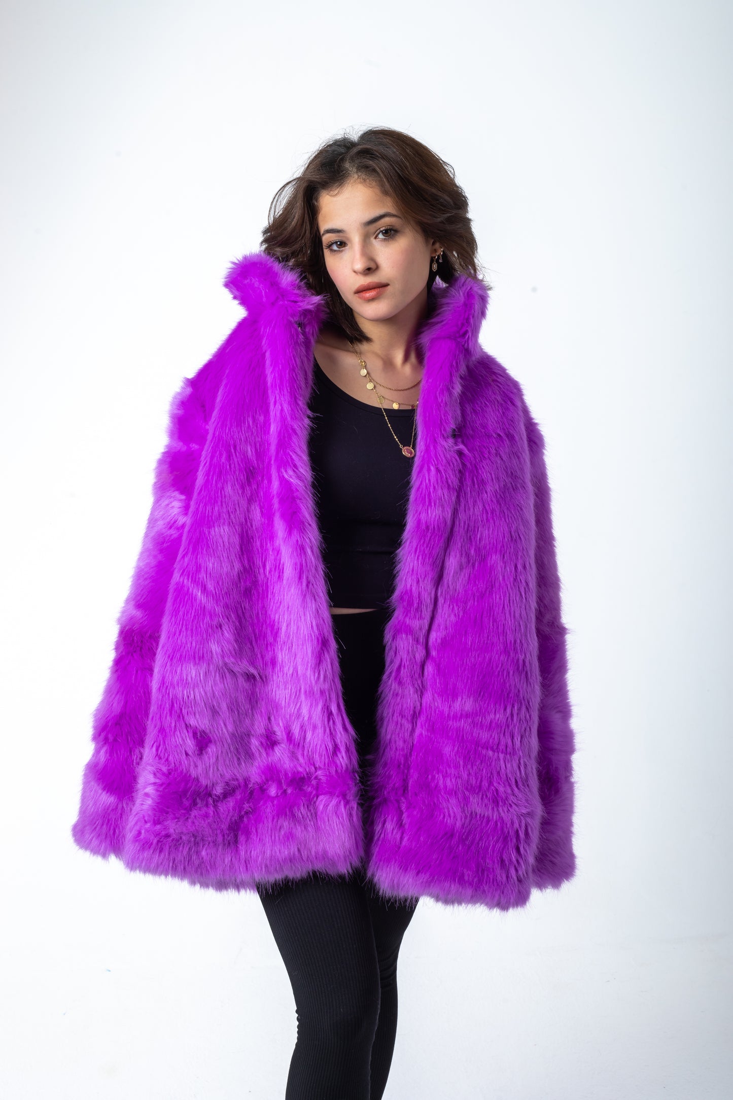 Purple Fur Jacket