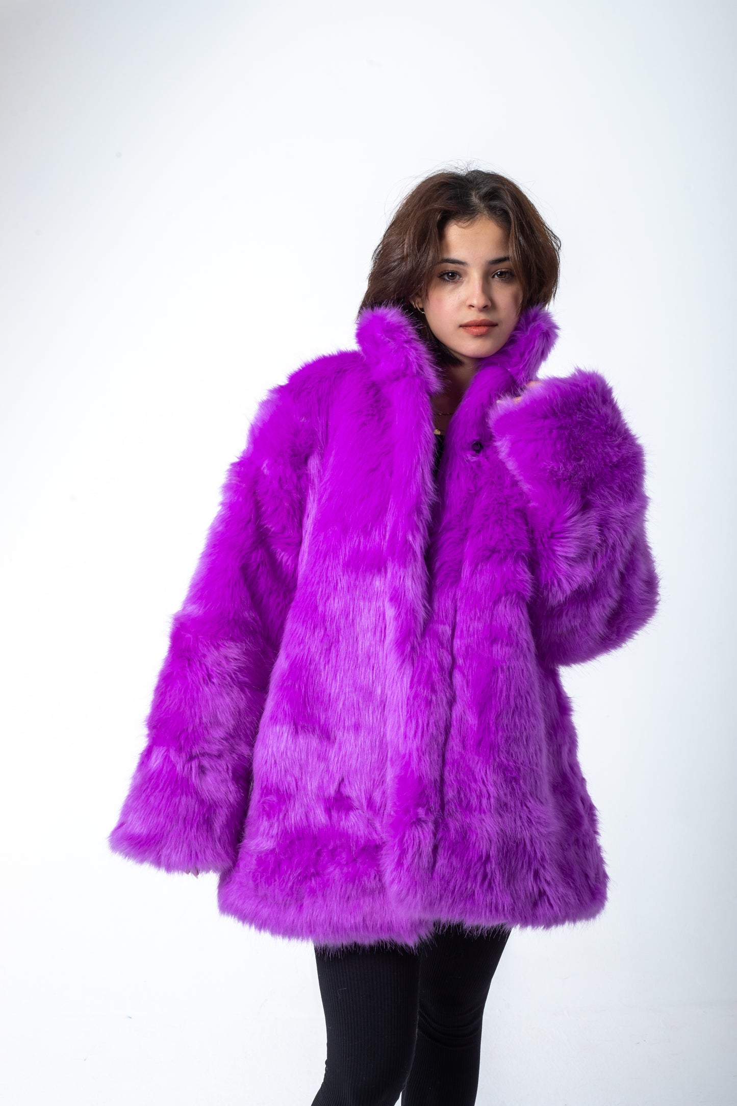 Purple Fur Jacket